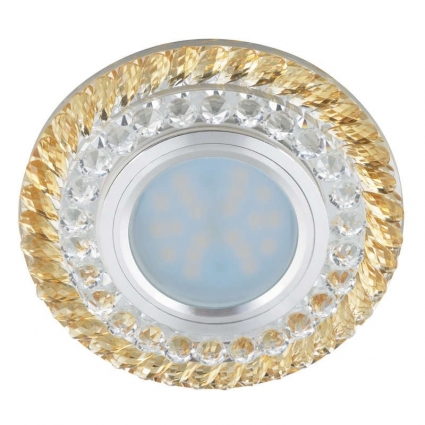 Встраиваемый светильник Fametto Luciole DLS-L132 GU5.3 Chrome/Gold для спальни, цвет золотой,  в стиле модерн