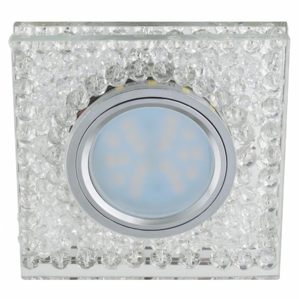 Встраиваемый светильник Fametto Luciole DLS-L134 GU5.3 Chrome/Clear для спальни, цвет хром,  в стиле модерн