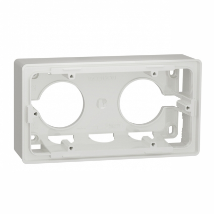 Коробка двухмодульная для открытой установки Schneider Electric Unica New NU800418, цвет белый