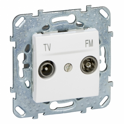 Розетка TV-FM одиночная Schneider Electric Unica MGU5.451.18ZD, цвет белый