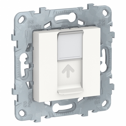 Розетка компьютерная RJ45 Schneider Electric Unica New Cat. 5e UTP NU541118, цвет белый