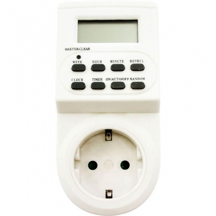 Розетка с таймером Feron TM22 23205, цвет белый