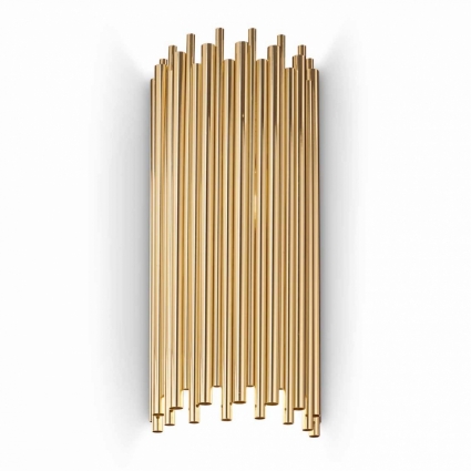 Настенный светильник Ideal Lux Pan AP2 для прихожей, цвет золотой