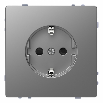 Розетка Schneider Electric Merten D-Life 16A с/з и шторками MTN2300-6036, цвет серый