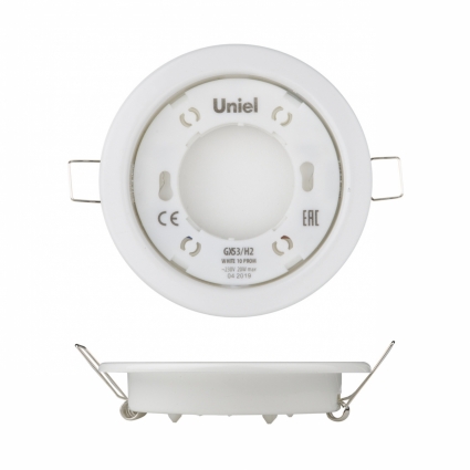 Встраиваемый светильник (UL-00005051) Uniel GX53/H2 White 10 Prom для спальни, цвет белый
