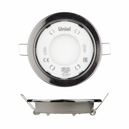 Встраиваемый светильник (UL-00005055) Uniel GX53/H2 Black Chrome 10 Prom для гостиной, цвет черный