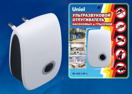 Ультразвуковой отпугиватель насекомых и грызунов (UL-00004562) Uniel UDR-E11 White, цвет белый