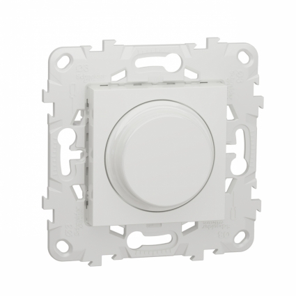 Диммер поворотно-нажимной Schneider Electric Unica New NU551418, цвет белый