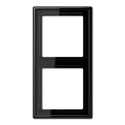 Рамка 2-постовая Jung LS 990 черная LS982SW, цвет черный
