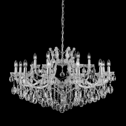Подвесная люстра Crystal Lux Hollywood SP12+6 Chrome для больших залов, цвет хром