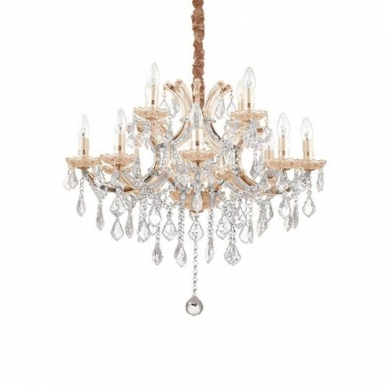 Подвесная люстра Ideal Lux Napoleon SP12 Oro для гостиной, цвет золотой