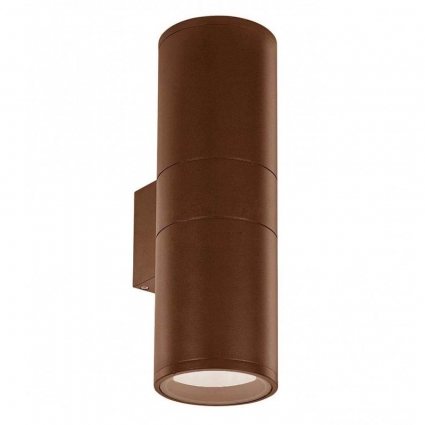 Уличный настенный светильник Ideal Lux Gun AP2 Small Coffee на площадь до 3.9 кв.м., цвет коричневый