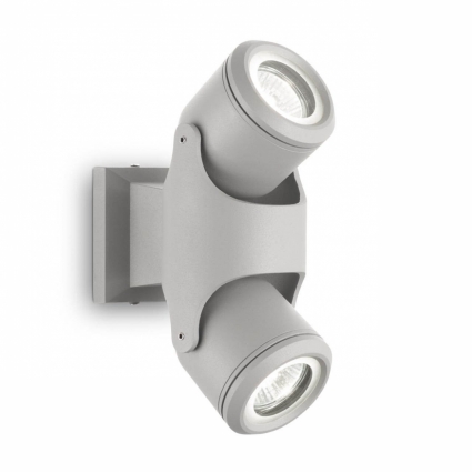 Уличный настенный светильник Ideal Lux Xeno AP2 Grigio, цвет серый