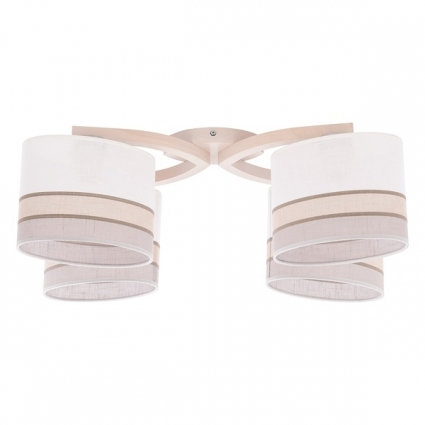 Потолочная люстра TK Lighting 691 Daria Natur 4 для спальни площадью до 13.3 кв.м.,  в современном стиле