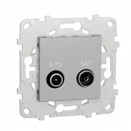 Розетка R-TV/SAT оконечная Schneider Electric Unica New NU545530, цвет серый