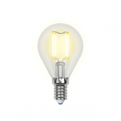 Лампа светодиодная филаментная (UL-00003254) Uniel E14 7,5W 4000K прозрачная LED-G45-7,5W/NW/E14/CL GLA01TR