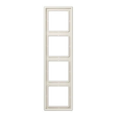 Рамка 4-постовая Jung LS 990 бежевая LS984W, цвет бежевый
