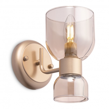Бра Freya Isla FR5094WL-01G для спальни, цоколь E14