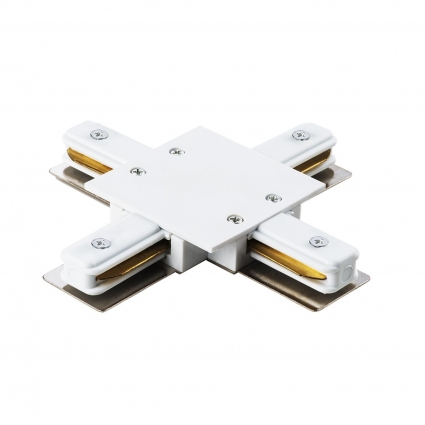 Коннектор X-образный Lightstar Barra 501146 для магазина, цвет белый