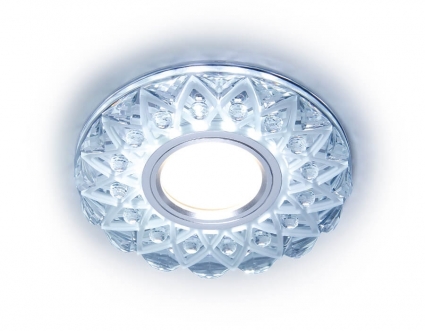 Встраиваемый светильник Ambrella light Crystal S375 для гостиной, цвет хром