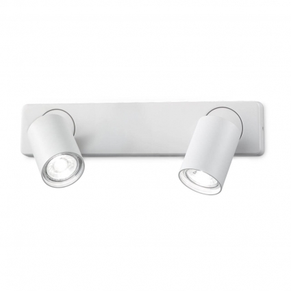 Спот Ideal Lux Rudy AP2 Bianco для прихожей, цоколь GU10