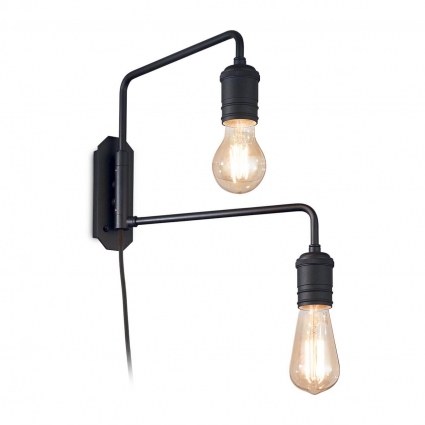 Бра Ideal Lux Triumph AP2 Nero для гостиной, цоколь E27