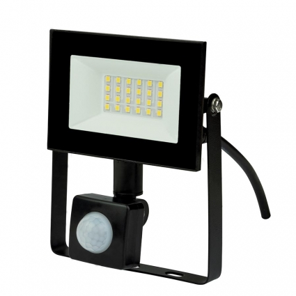 Прожектор светодиодный (UL-00007125) Uniel 30W ULF-F62-30W/6500K Sensor IP54 200-240В Black, цоколь LED