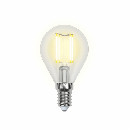 Лампа светодиодная (UL-00000197) E14 6W 3000K шар прозрачный LED-G45-6W/WW/E14/CL