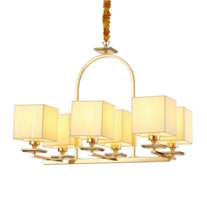 Подвесная люстра Lumina Deco Liniano LDP 17100-6 GD для спальни, цоколь E14