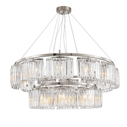 Подвесная люстра Newport 4358+12/S Chrome М0062828 для больших залов, цоколь E14