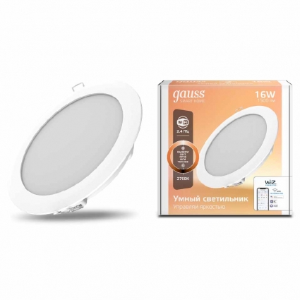 Встраиваемый светодиодный светильник Gauss 2020122 для офиса, цоколь LED