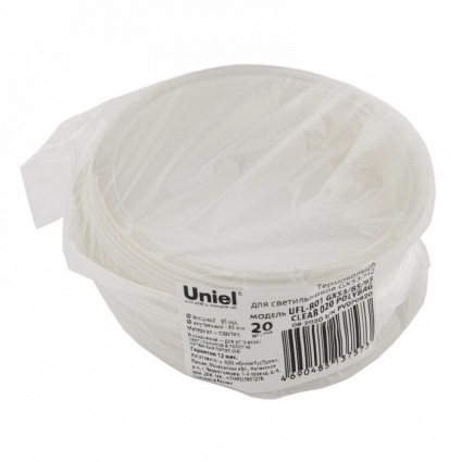 Термокольцо 20 шт. (UL-00007573) Uniel UFL-R01 GX53/85/95 Clear 020 Polybag
