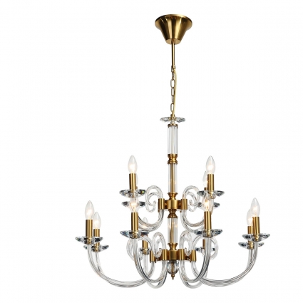 Подвесная люстра Stilfort Glass 1050/03/12P для гостиной, цоколь E14