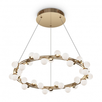 Подвесная светодиодная люстра Maytoni Tessara MOD081PL-L50G3K для спальни, цоколь LED