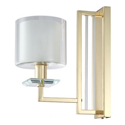 Бра Crystal Lux Nicolas AP1 Gold/White для гостиной, цоколь E14