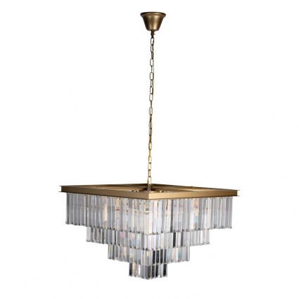 Подвесная люстра Loft IT Prism Clear 10019/600S для гостиной, цоколь E14