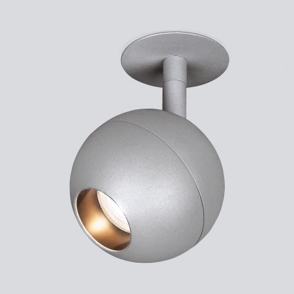 Встраиваемый светодиодный спот Elektrostandard Ball 9926 LED 12W 4200K серебро 4690389169847 для магазина площадью до 3 кв.м.