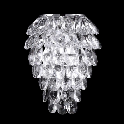 Настенный светильник Crystal Lux Charme AP3 Chrome/Transparent для гостиной, цвет прозрачный,  в стиле арт-деко