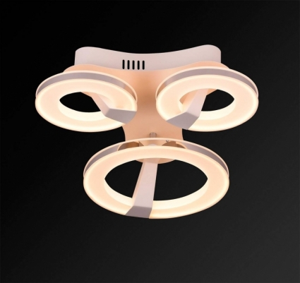 Потолочный светодиодный светильник IDLamp Jenevra 397/3PF-LEDWhitechrome для гостиной площадью до 20 кв.м.,  в стиле Хай-тек