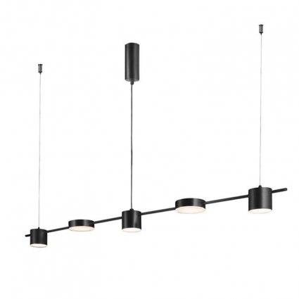 Подвесной светодиодный светильник Crystal Lux Tristan SP5 L1200 Black для прихожей, цвет черный,  в современном стиле