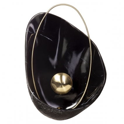 Настенный светодиодный светильник Loft IT Clam 10043 Black для гостиной площадью до 2 кв.м.