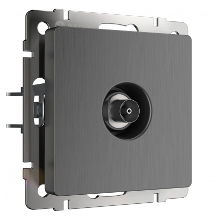 ТВ-розетка оконечная Werkel графит рифленый W1183004 4690389158681, цвет графит