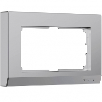 Рамка для двойной розетки Werkel Stark серебряный W0081806 4690389162091, цвет серебро