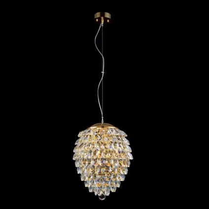 Подвесной светильник Crystal Lux Charme SP6 Gold/Transparent для гостиной, цвет прозрачный,  в стиле арт-деко