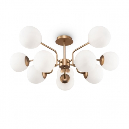 Потолочная люстра Maytoni Erich MOD221PL-10G для гостиной, цвет белый