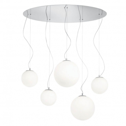 Подвесная люстра Ideal Lux Mapa Sp5 Bianco 043562 для магазина площадью до 16.7 кв.м.