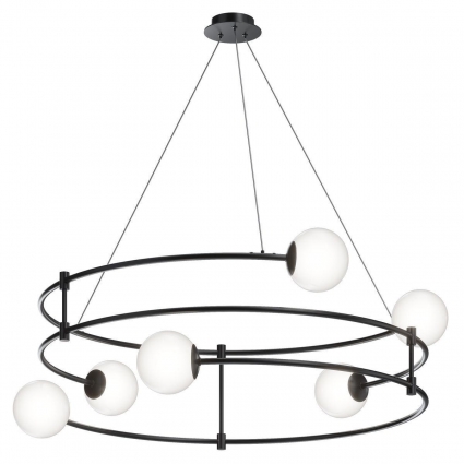 Подвесная люстра Maytoni Balance MOD317PL-06B для кухни, цвет белый,  в стиле Хай-тек