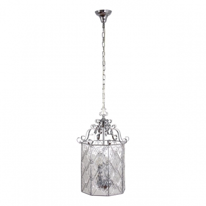 Подвесная люстра Abrasax Cornelia 2130/4(clear) на площадь до 12 кв.м., цвет хром,  в стиле прованс