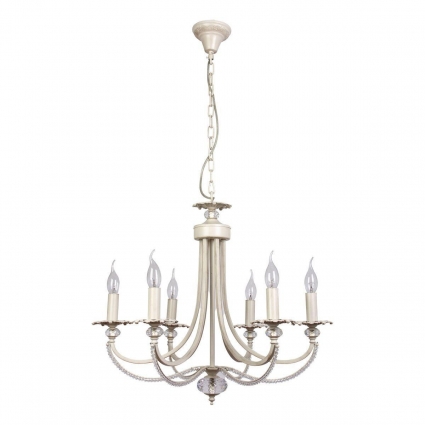 Подвесная люстра Abrasax Josephine 3007/6(creampearl) на площадь до 15 кв.м., цвет кремовый