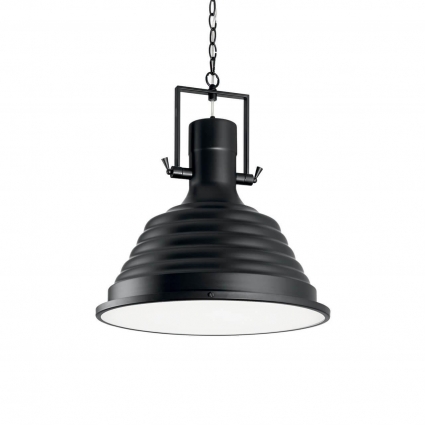 Подвесной светильник Ideal Lux Fisherman Sp1 Nero 125831 для кафе и ресторанов площадью до 3.3 кв.м.,  в стиле лофт